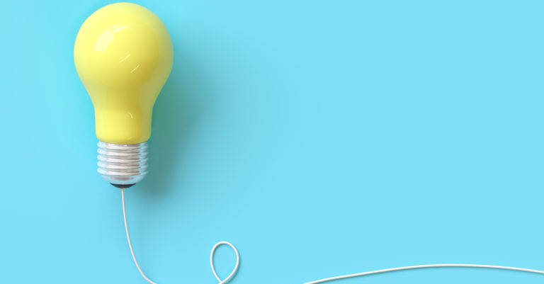 Procurement tips represented by lightbulb