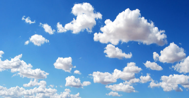 Clouds in sky to represent software in the cloud