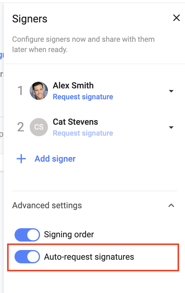 Auto-Request Next Signer