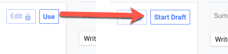 "use" button update to "start draft"