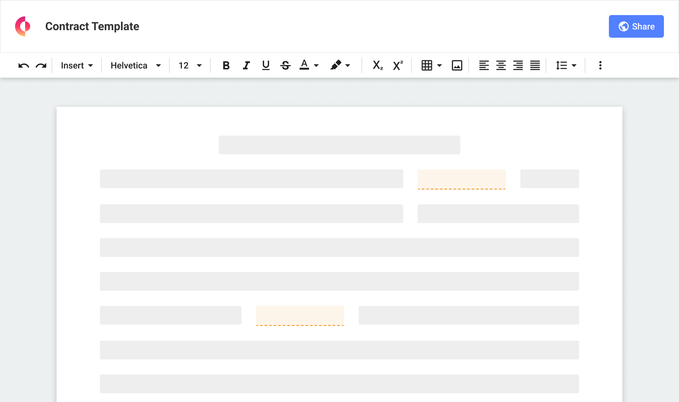 Concord Contract Template